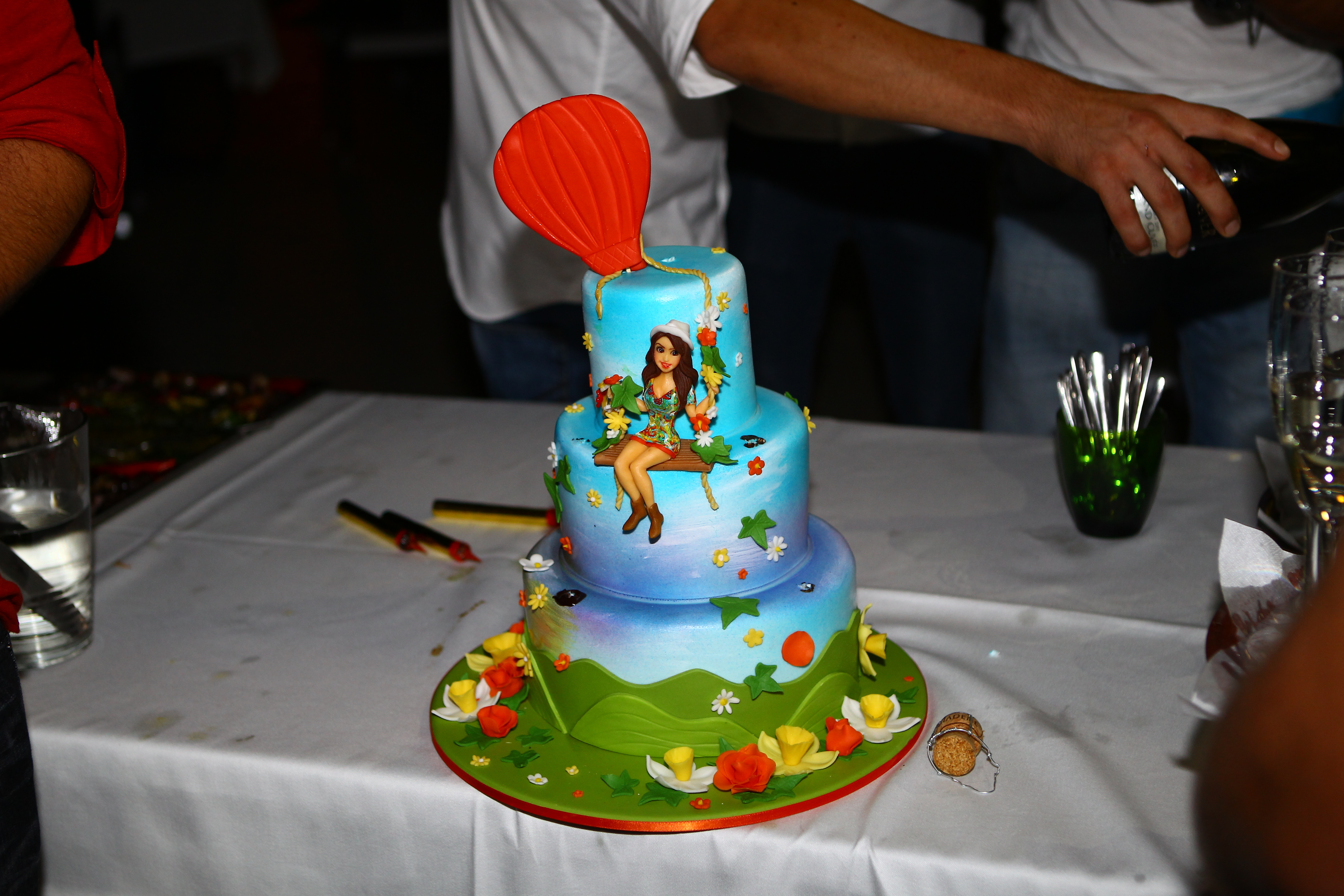 Tortul a avut imprimat o fotografie a Andrei din unul dintre videoclipurile ei