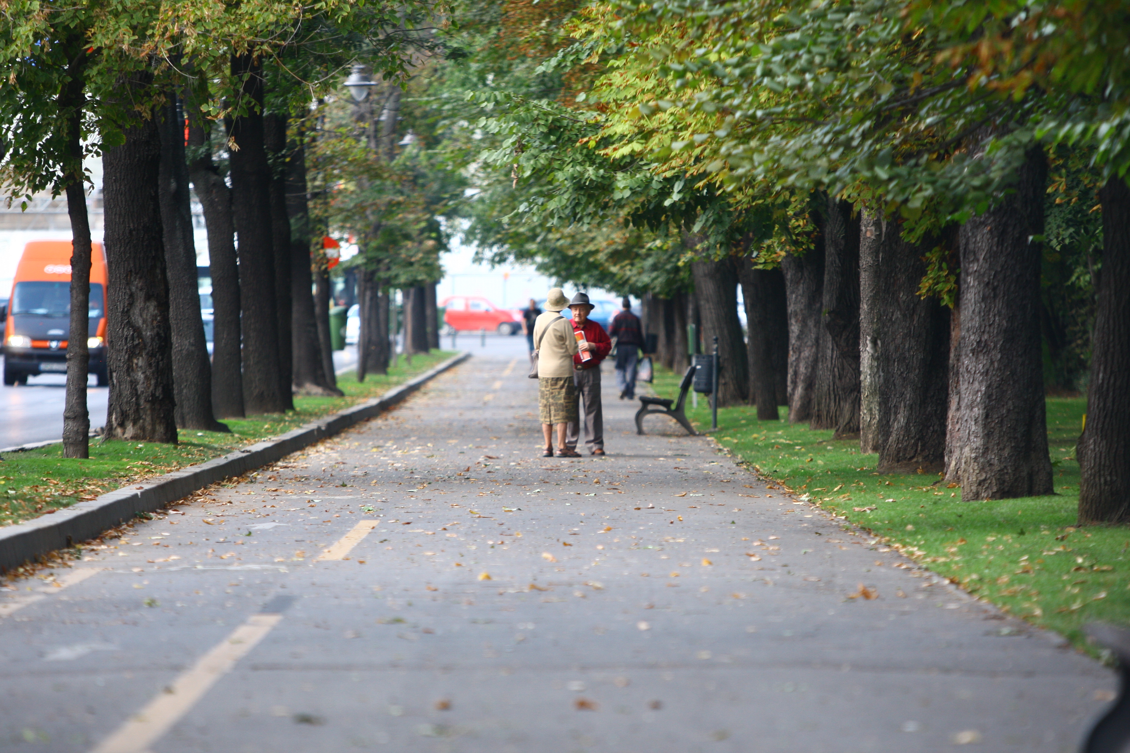 Tatal lui Irinel discuta cu doamna care il abordase