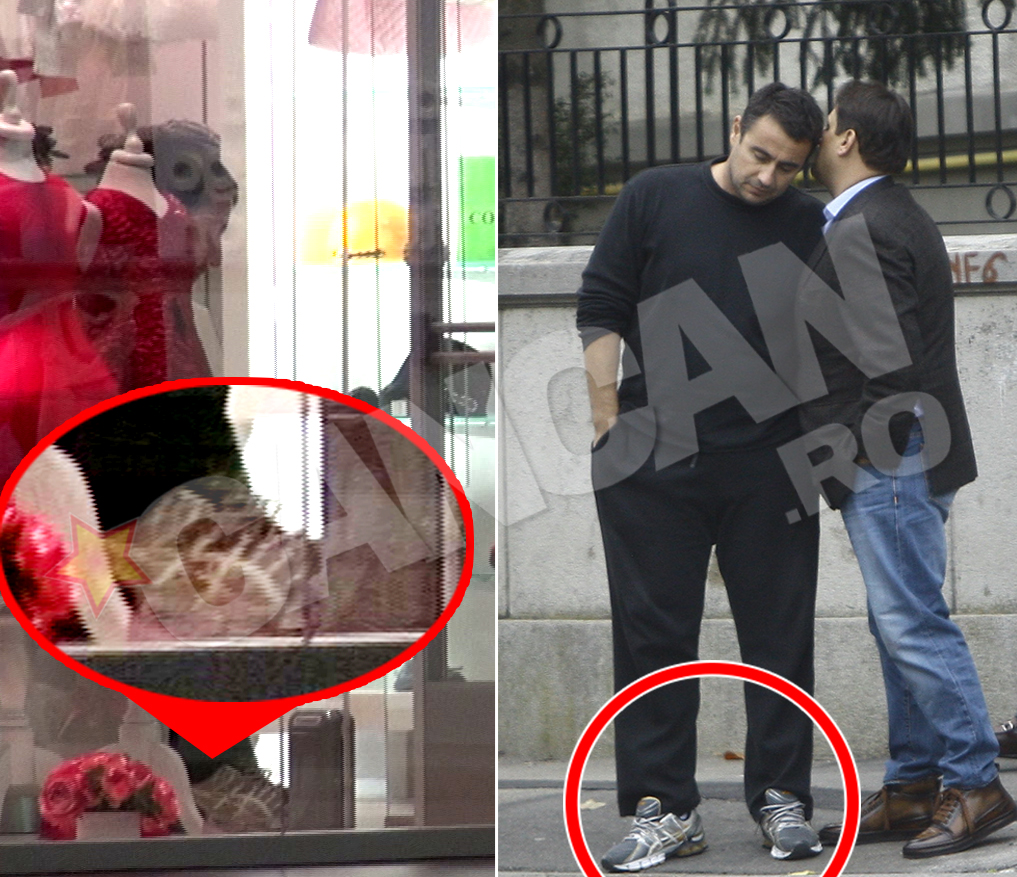 Dinu Pescariu nu a mai avut timp sa se schimbe si amers in mall imbracat la fel ca la intalnirea de pe strada Atena