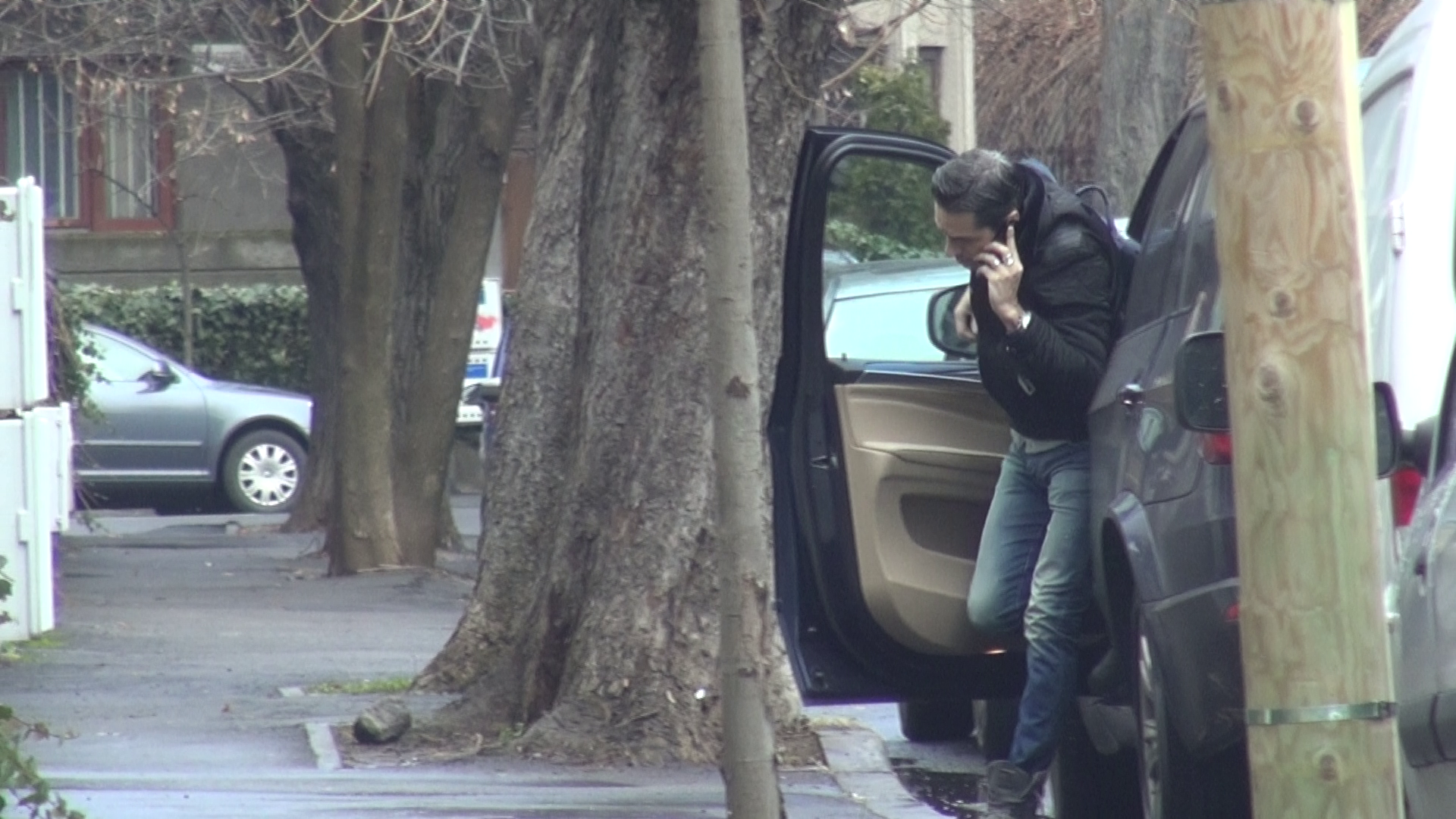 Stefan Banica jr. a coborat din masina