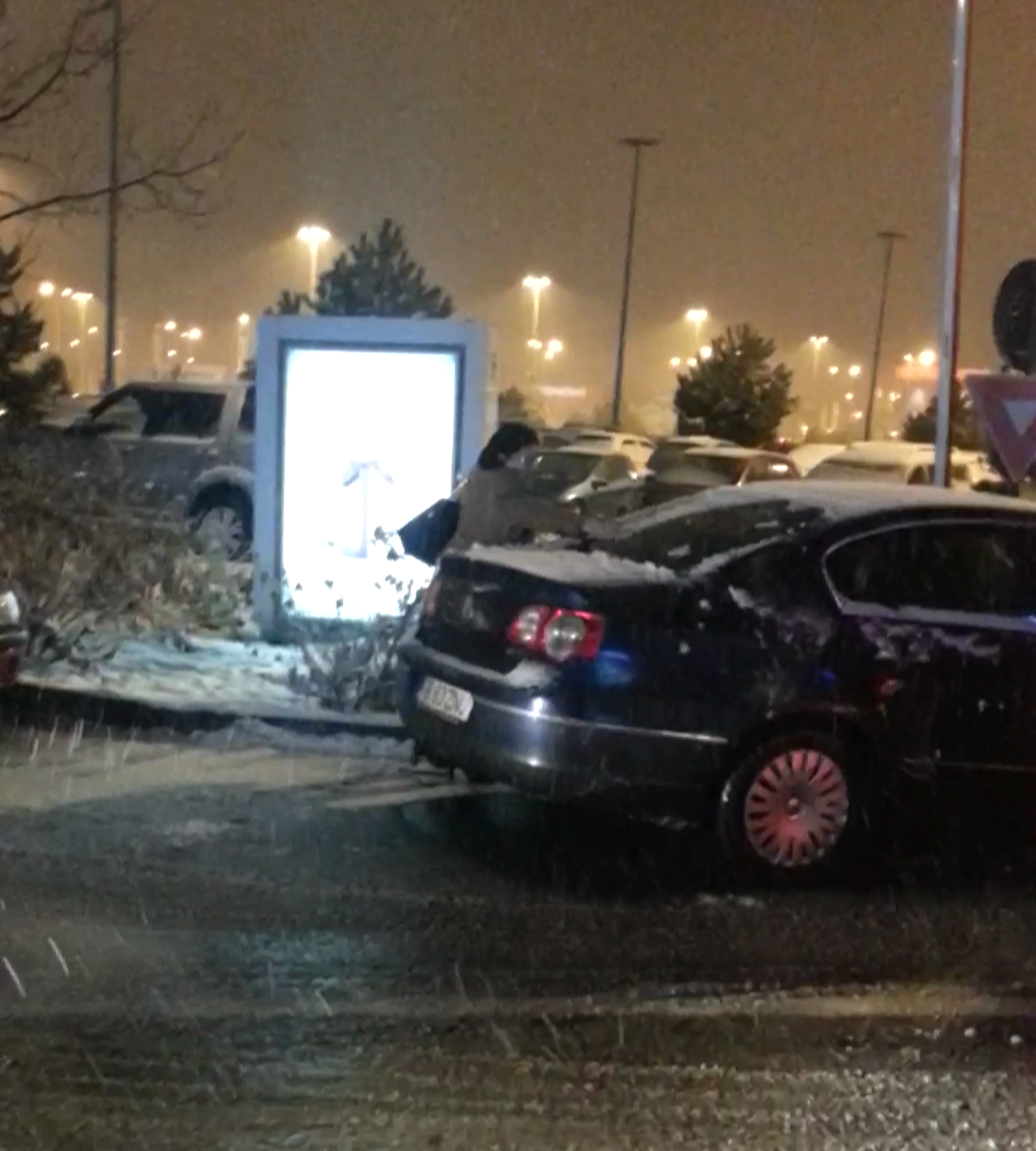 Afara, fostul ministru s-a apucat sa-si dezapezeasca masina