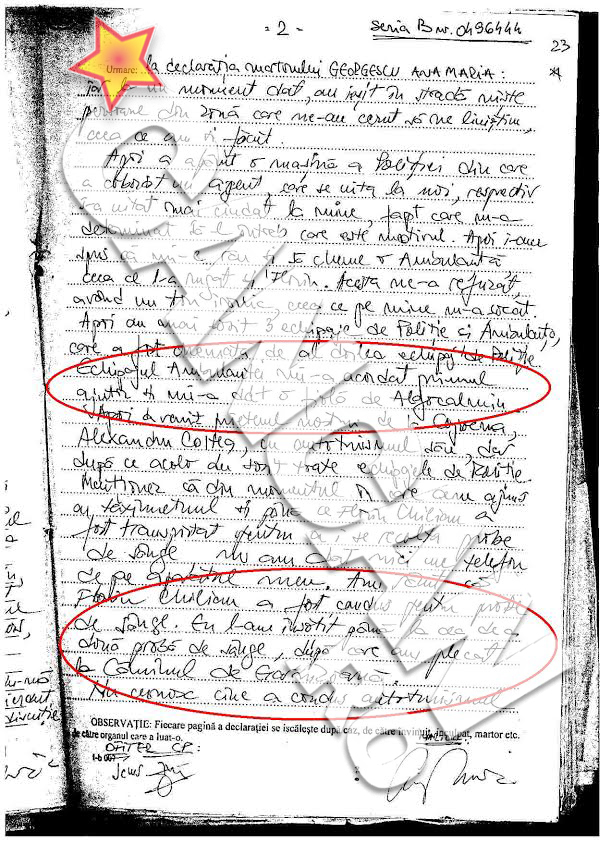 acte bataie chilian si ana maria Declaratie Ana