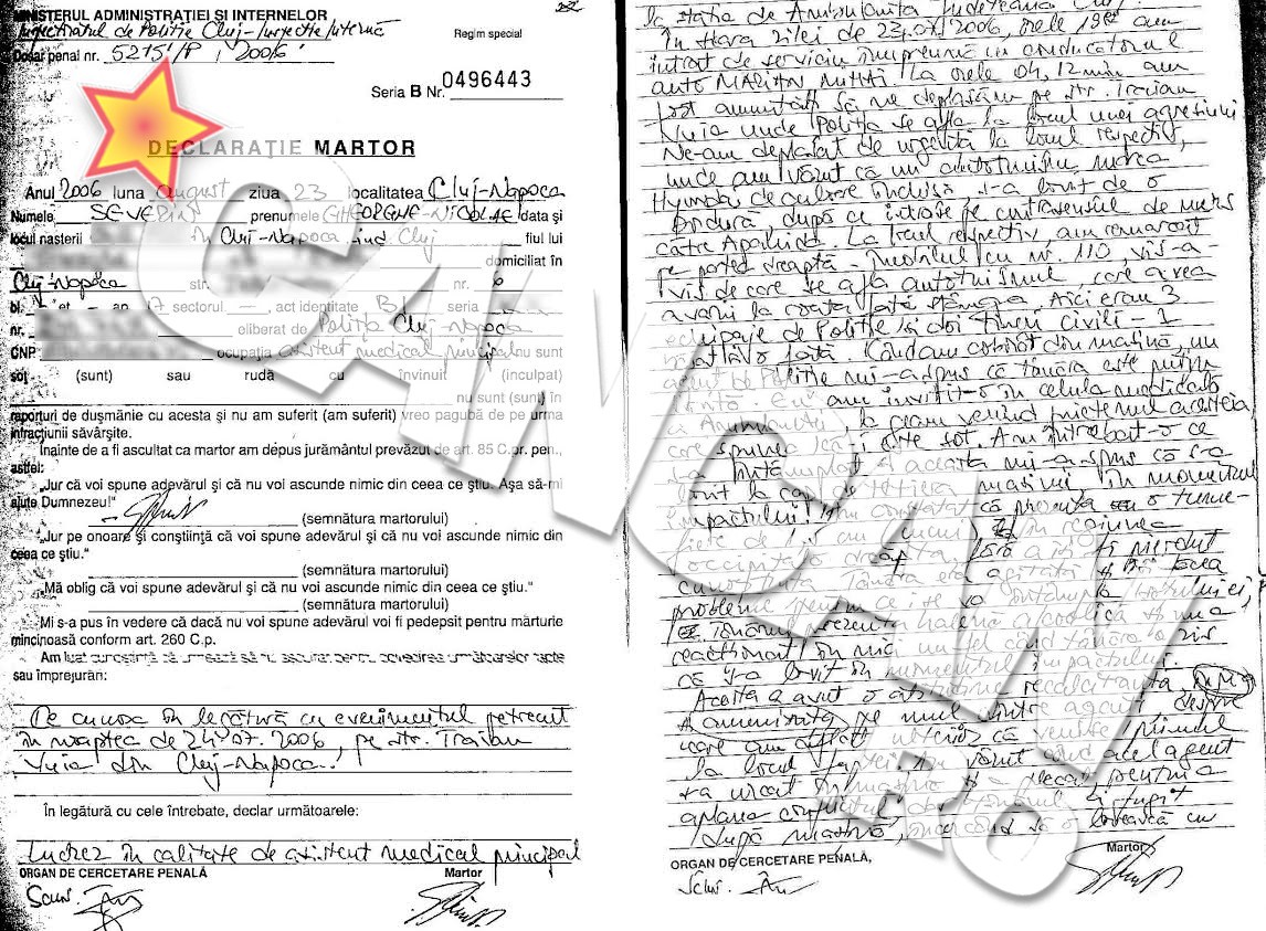 acte bataie chilian si ana maria Declaratie martor 1