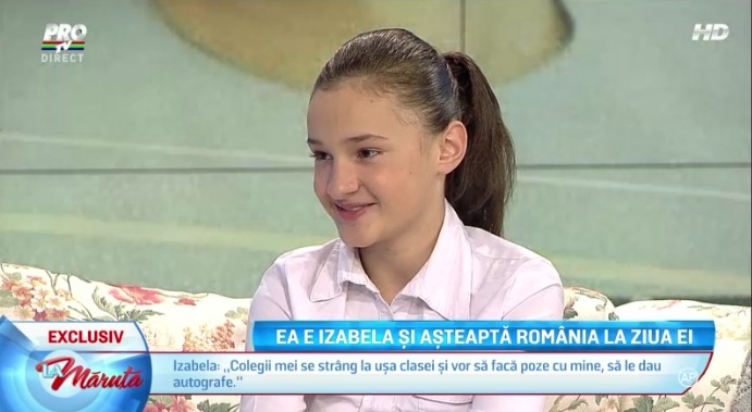 Izabella a fost vazuta de toata Romania