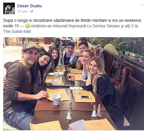 Cantaretul a postat ca se afla intr-un mall din Dubai