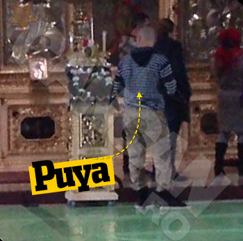 Aflat in manastire, Puya a discutat cu sotia sa