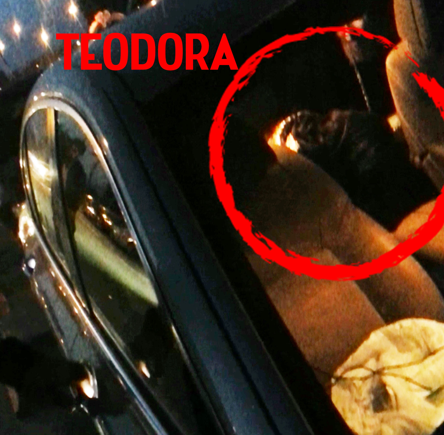 Ajunsa in masina, Teodora s-a culcat pe bancheta din spate