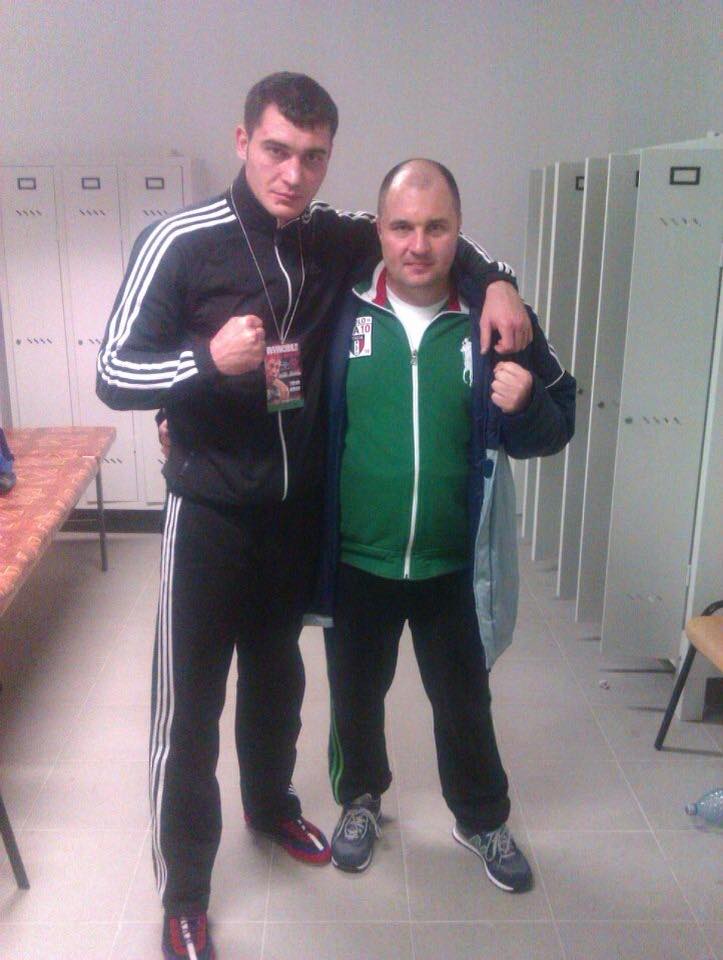 Sportivul alaturi de antrenorul sau, Nicolae Stratone