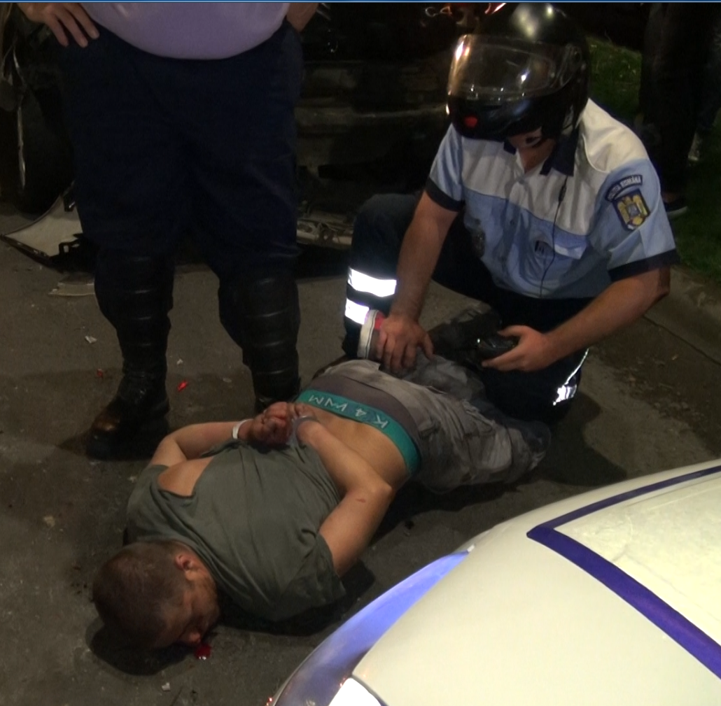 Soferului agresiv i s-au pus catusele