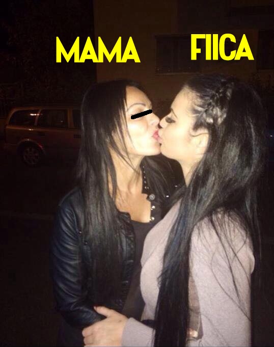 Renata si mama ei se saruta pe gura