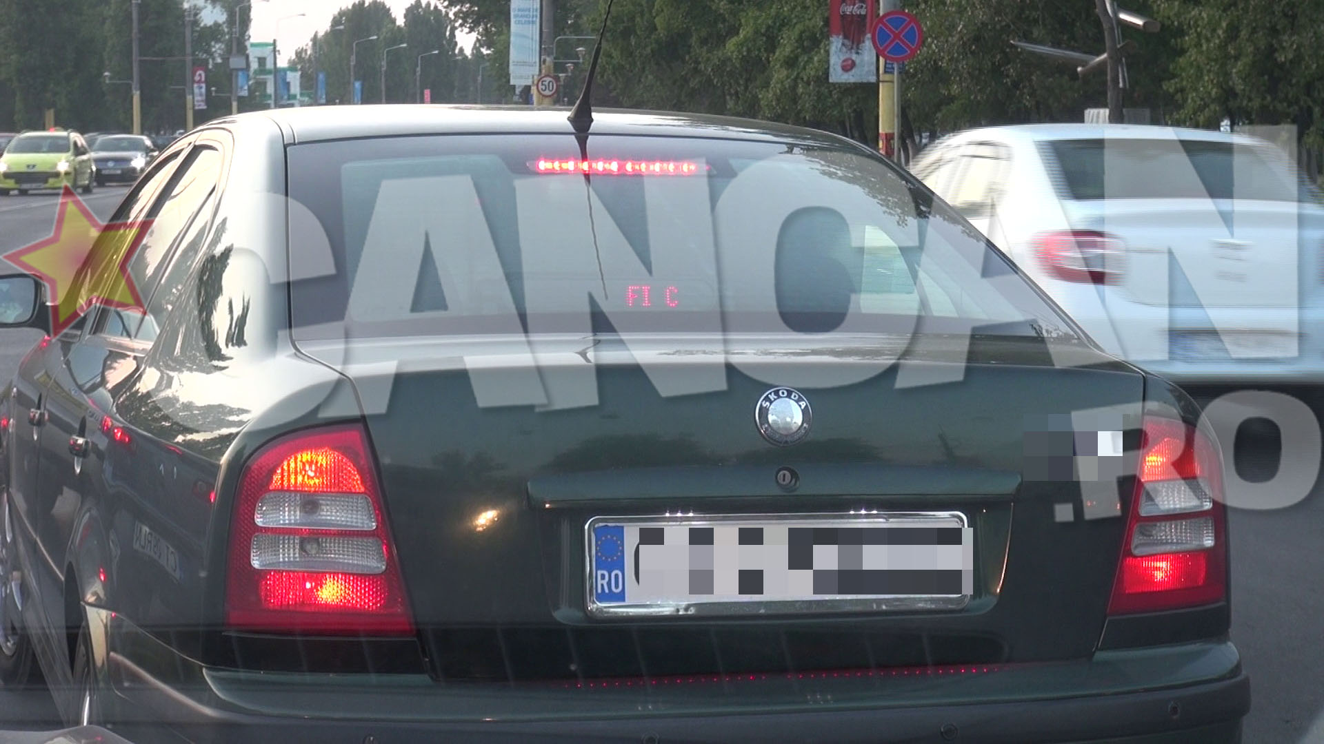 Mesaj naucitor pe masina unui constantean