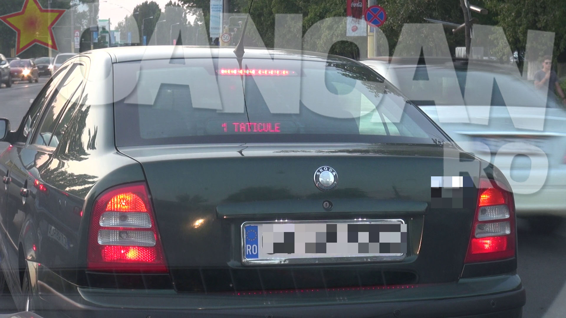 Mesaj naucitor pe masina unui constantean