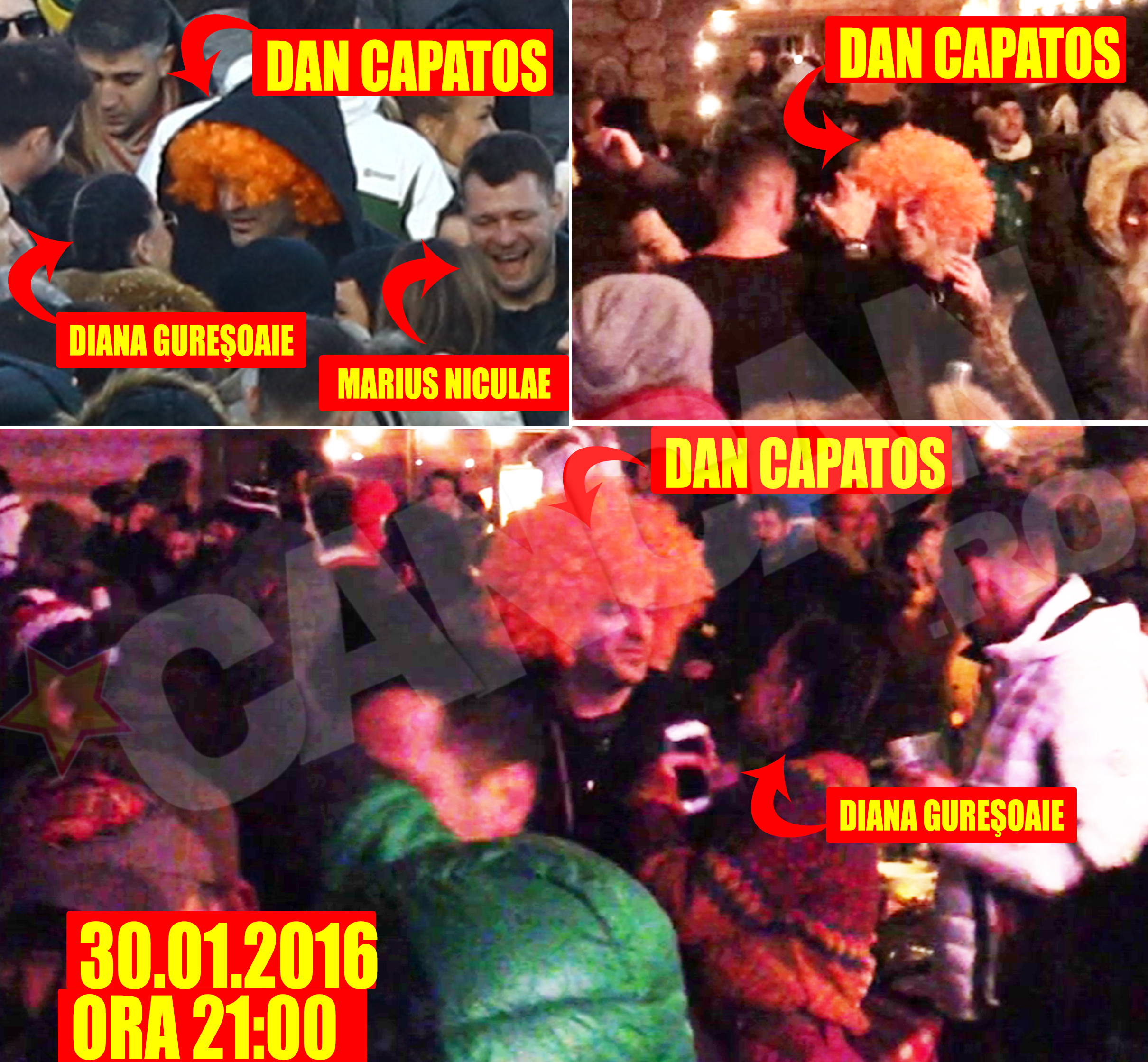 Ora 21: 6 ore mai târziu, o perucă portocalie şi ceva alcool au detensionat atmosfera şi Capatos a dat drumul la show, că doar aşa s-a şi consacrat