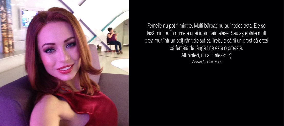 In seara de Sfantul Valentin, Andra publica mesaje cu subinteles.