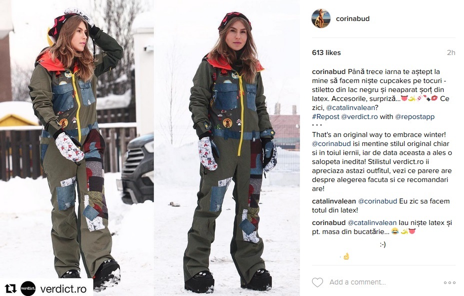 Corina Bud, conversaţie ”fierbinte” pe Inastagram