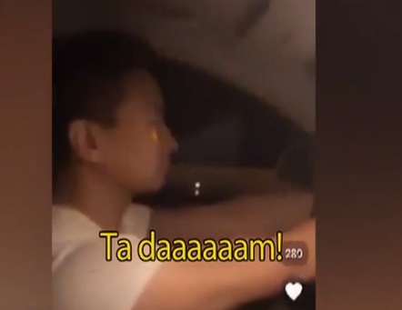 Mr. Pink, filmat de Monica Gabor în timp ce conducea