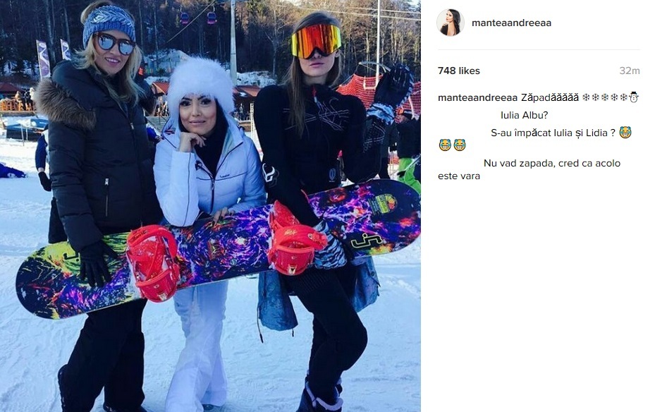 Andreea Mantea a mers la munte împreună cu Iulia Albu