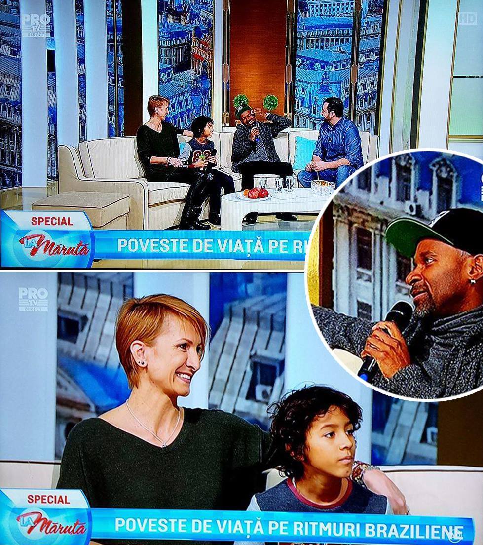 Antonio Dos Santos a venit în platoul unei emisiuni TV cu soţia şi fiul său.