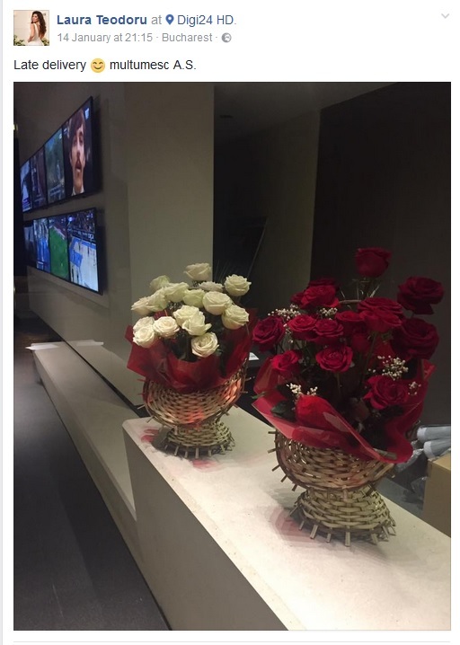 Laura Teodoru îi mulţumeşte discret noului iubit milionar, prin mesajele scrise pe Facebook.