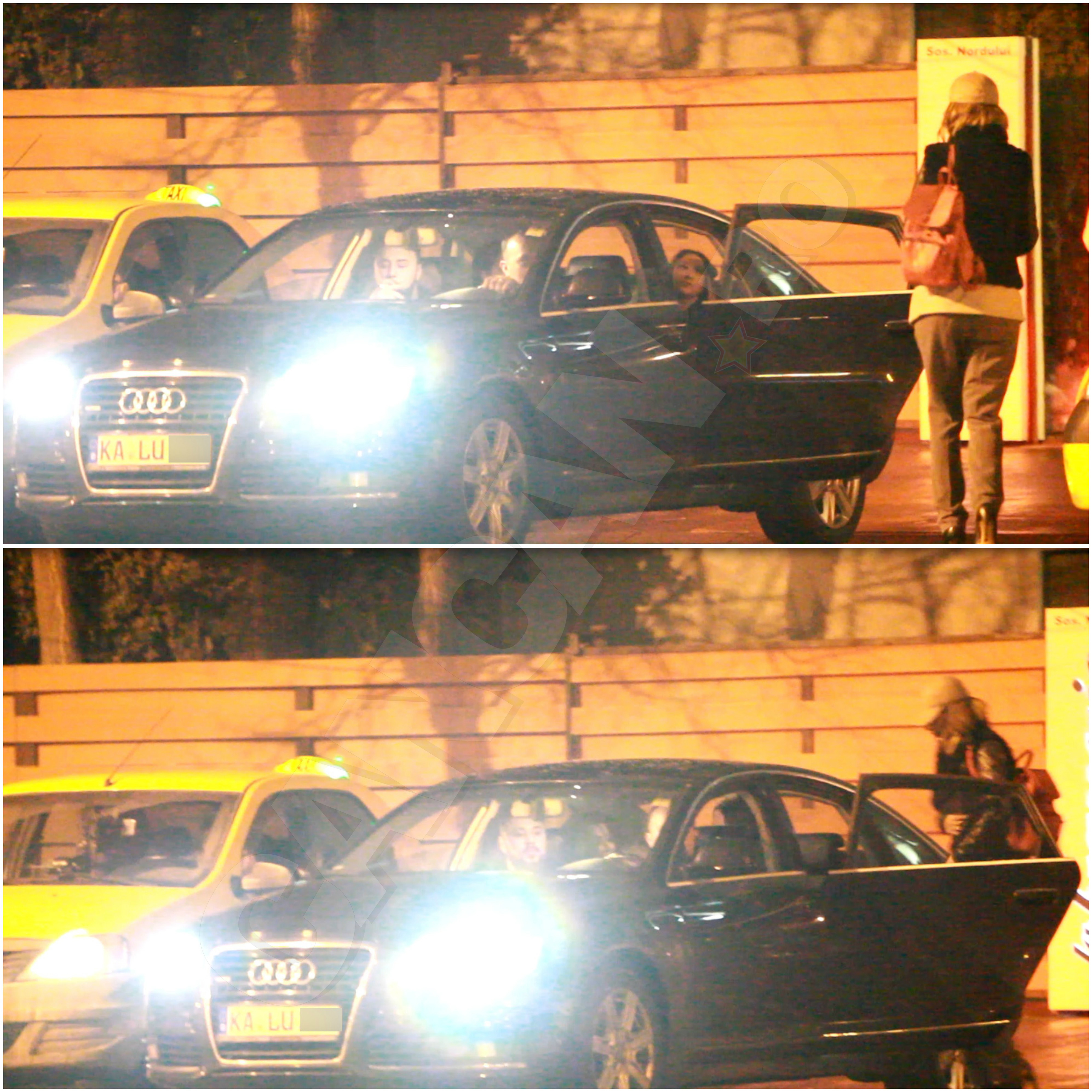 Franco Calu pare să se distreze de minune. Interlopul a plecat din club cu trei fete