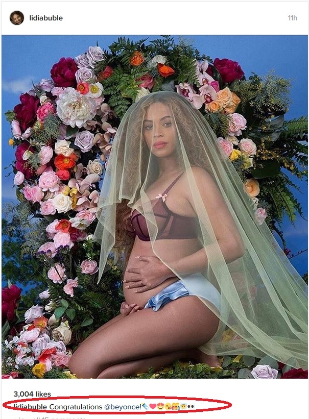Lidia Buble i-a transmis un mesaj de felicitare lui Beyonce care este însărcinată cu gemeni