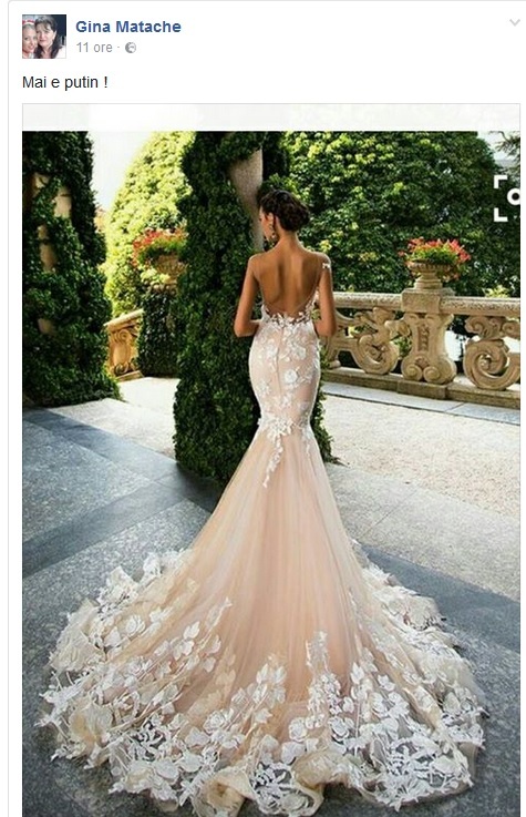 Gina Matache s-a apucat de căutat rochii de mireasă pentru fiica ei cea mică