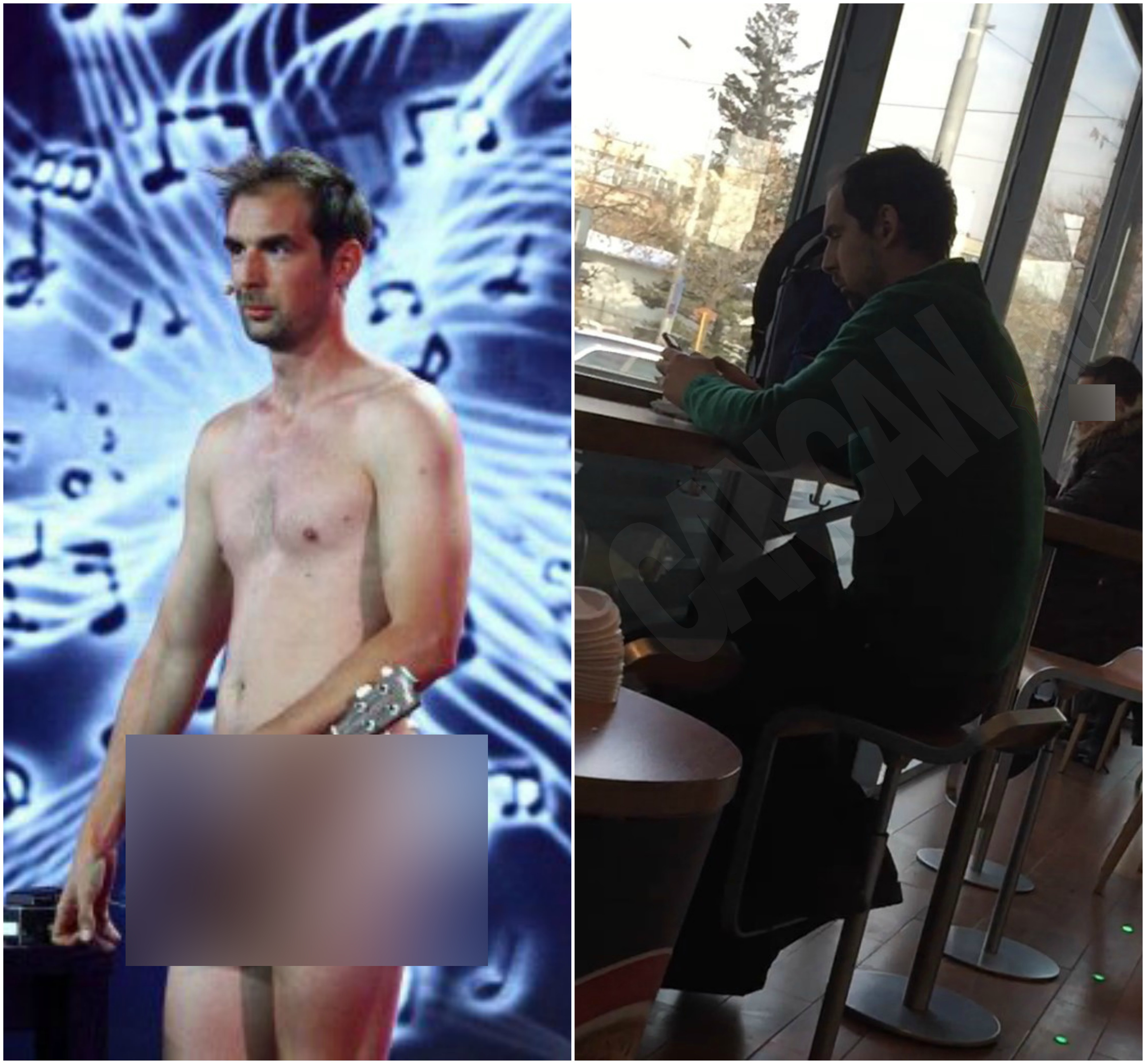 Deşi a stârnit hohote de râs cu apariţia nud pe scena iUmor, în filmarea CANCAN.ro, Mihai Munteniţă este apariţie cât se poate de serioasă, dar şi de... îmbrăcată! :)