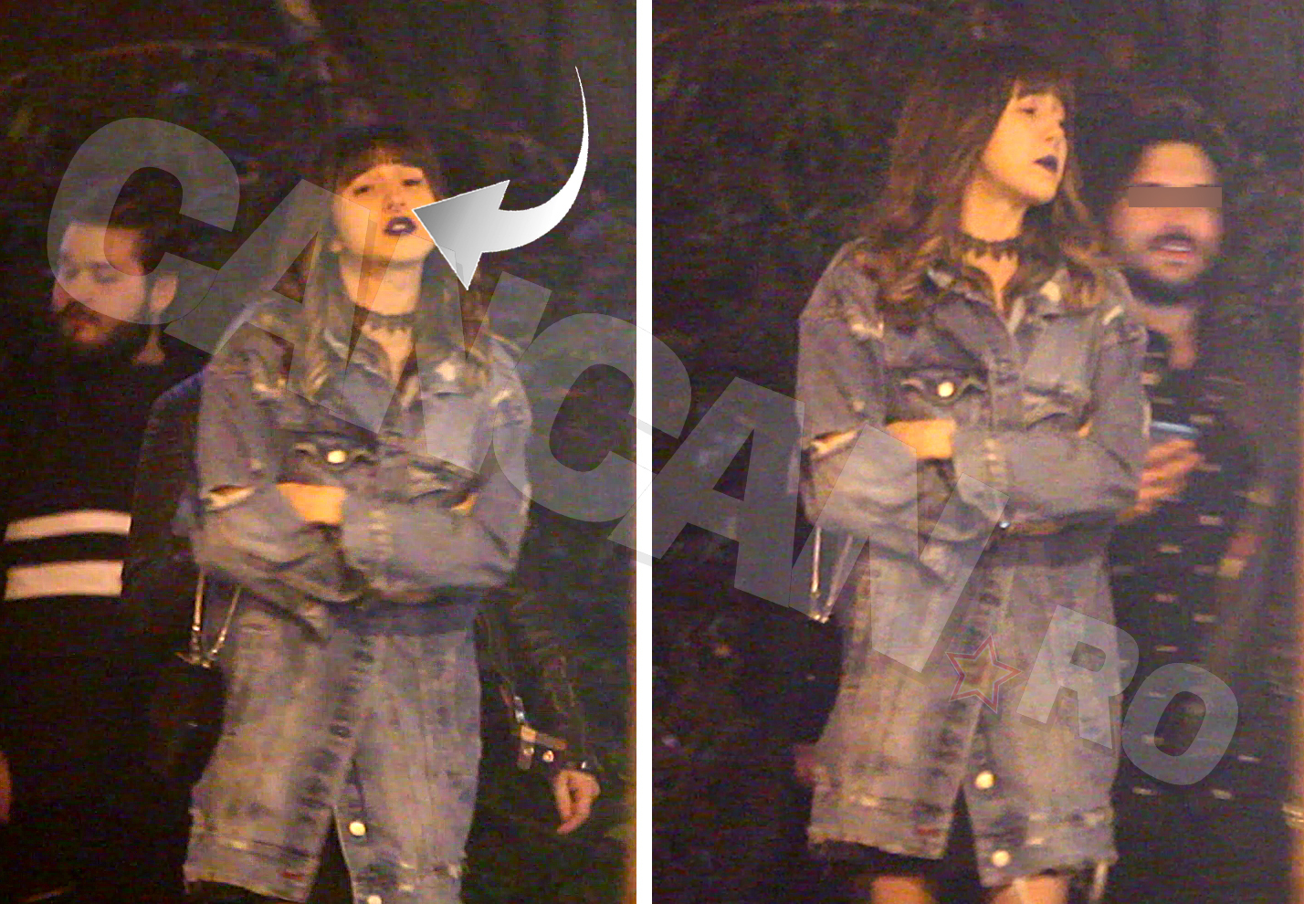 Memeluşa pare să revină la obiceiurile rebele. La ieşirea din club am surprins-o cu cercel în ureche