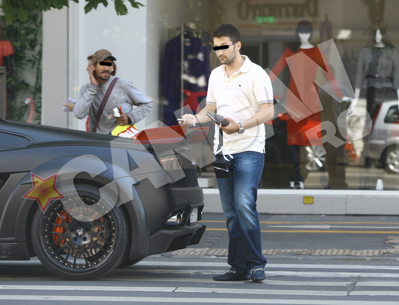 Vasile Creştin Jr. şi maşina Lamborghini cu care a făcut furori în România