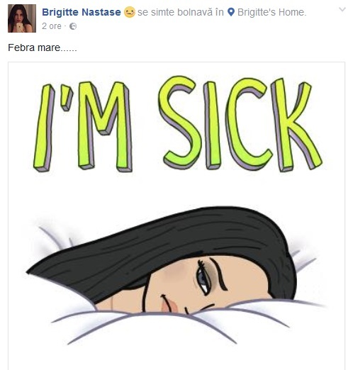 Brigitte Năstase şi-a anunţat prietenii că are febră
