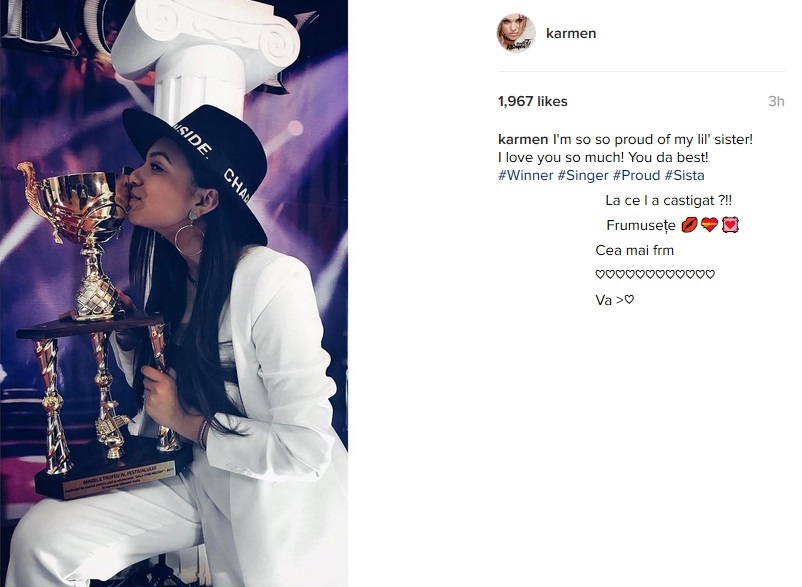 Adriana Minune a câştigat trofeul la o competiţie muzicală