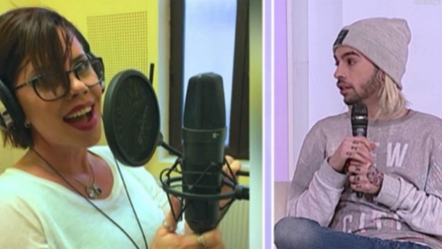 Fiul Luminiţei Anghel s-a vopsit blond.