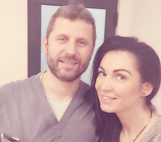 Nicoleta Luciu şi doctorul său estetician Călin Doboş