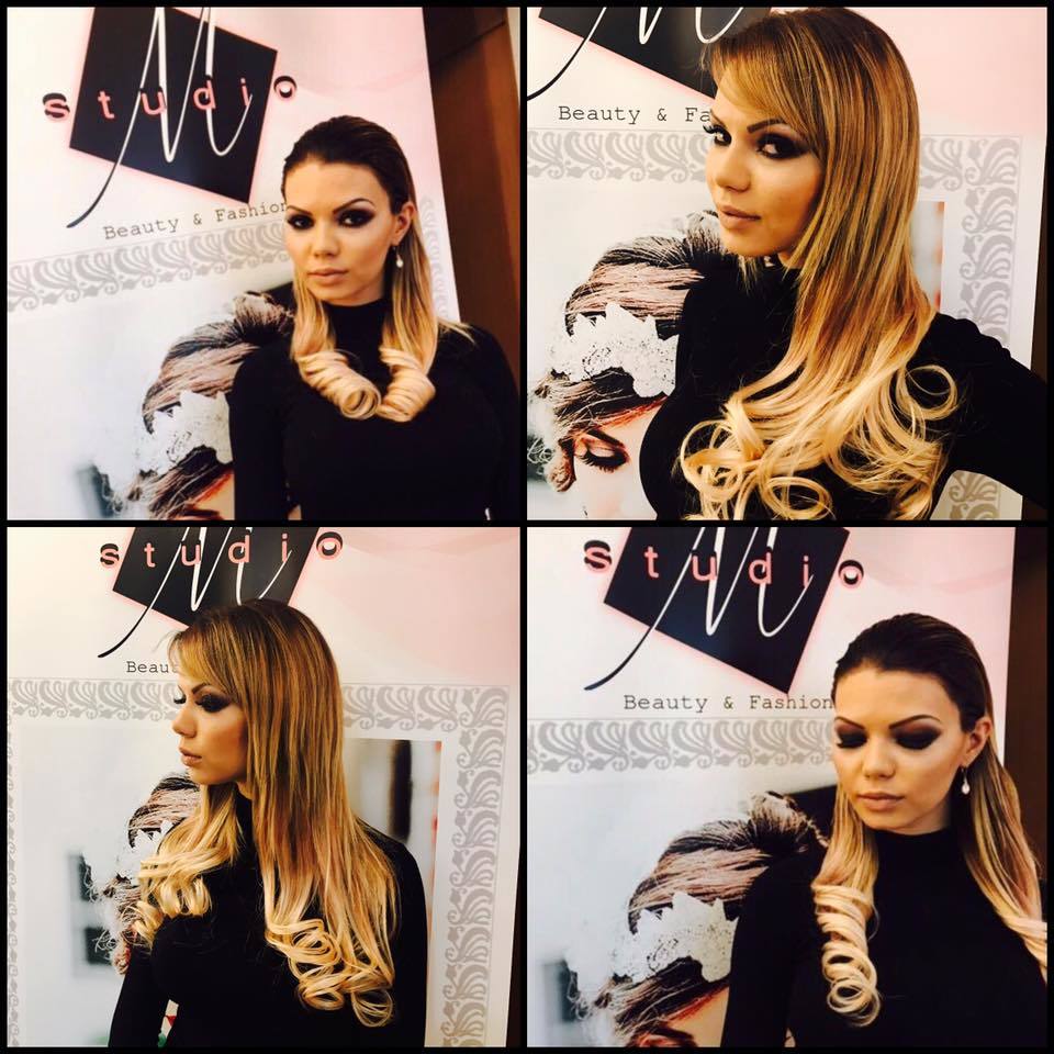 Mădălina Dumitru este foarte mulţumită de noua sa nuanţă de blond.