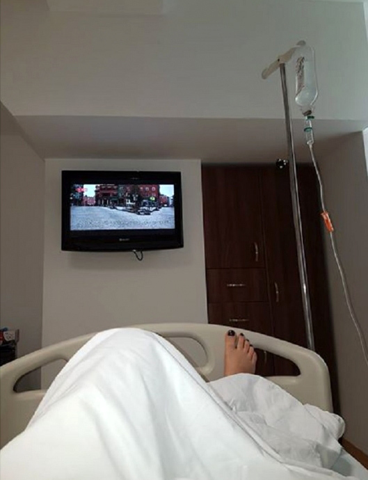 Oana Roman a ajuns din nou pe patul de spital