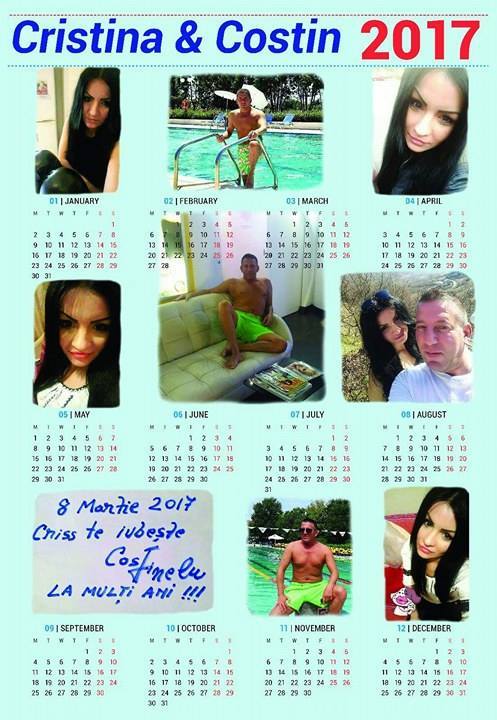 Costin Mărculescu i-a făcut un cadou special de 8 Martie iubitei sale, un calendar cu ei doi