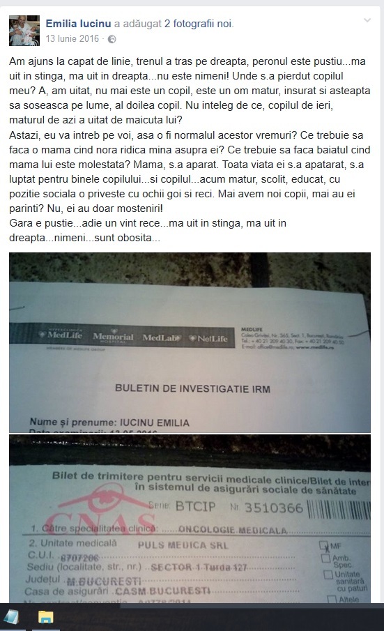 În urmă cu 10 luni, Emilia Iucinu îşi acuza nora că a bătut-o
