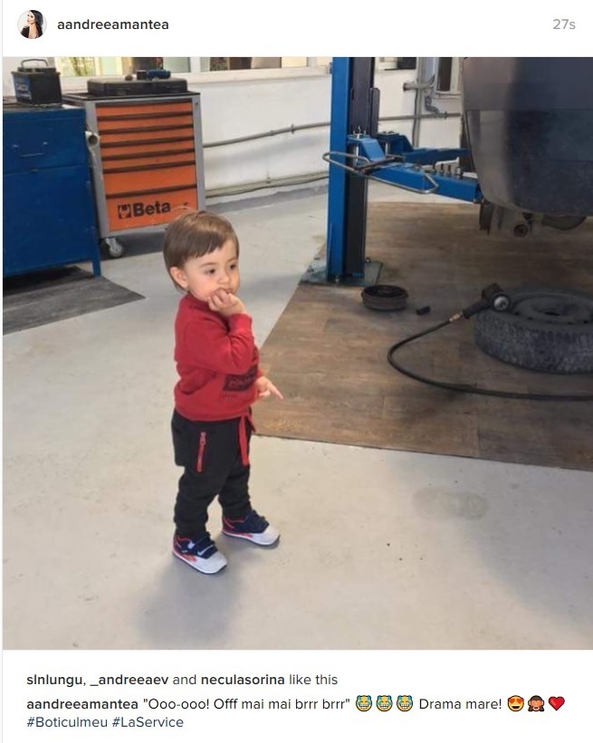 David, fiul Andreei Mantea, îngrijorat din cauza maşinii mamei lui