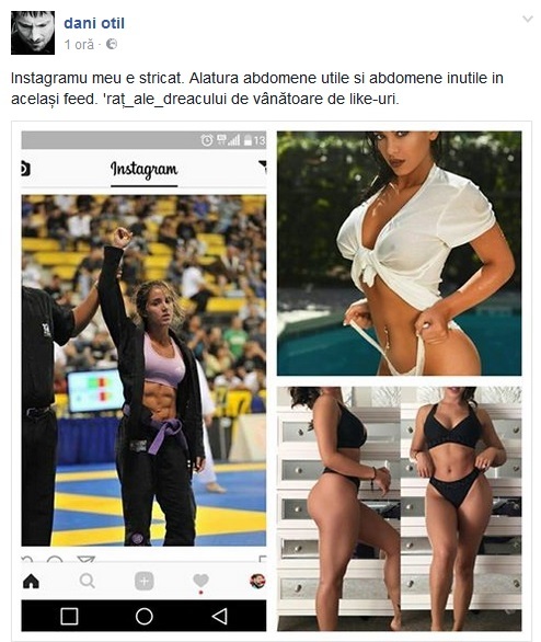 Dani Oţil, reacţie agresivă la adresa femeilor care se dezbracă pentru ”LIKE” - uri