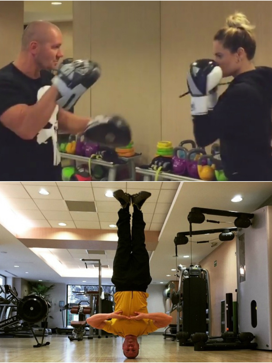 Fiorosul Sasha ia antrenamentele foarte în serios, iar pe la el a trecut şi cântăreaţa Raluka