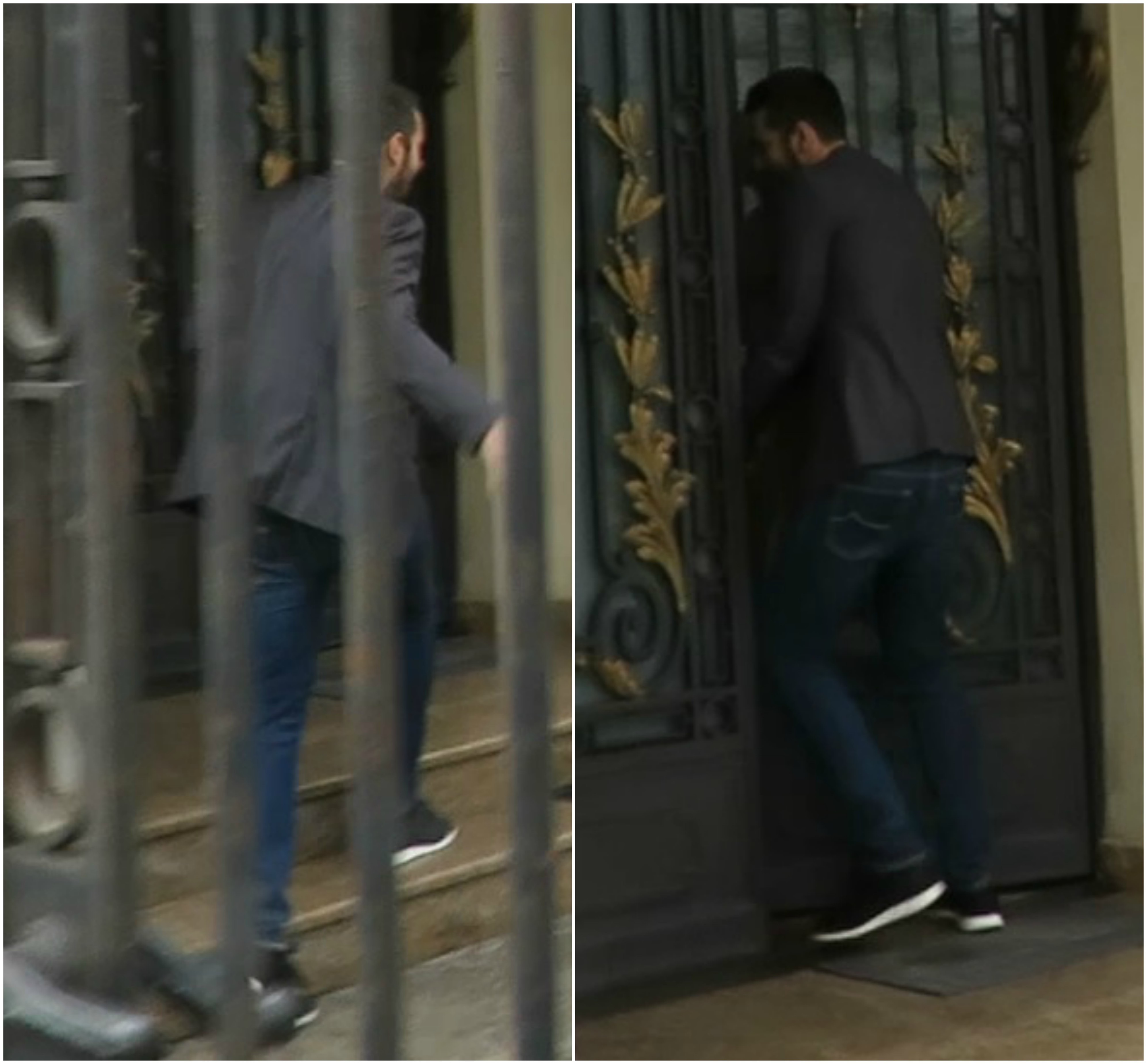 Matei Stratan a intrat în mare grabă în casă, după ce a plecat de la spitalul unde Mădălina Ghenea a adus-o pe lume pe fiica lor.