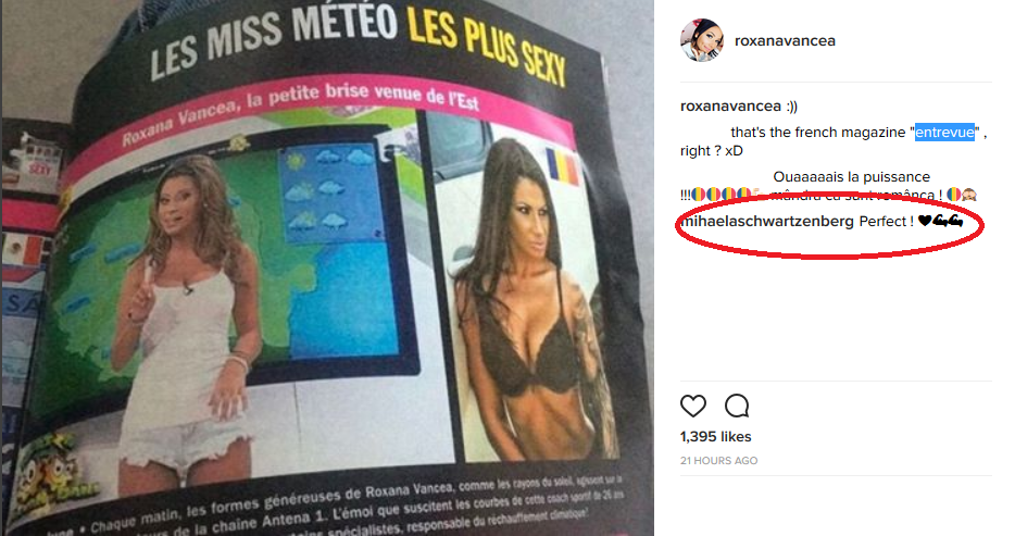 Roxana Vancea a apărut în revista franceză Entrevue