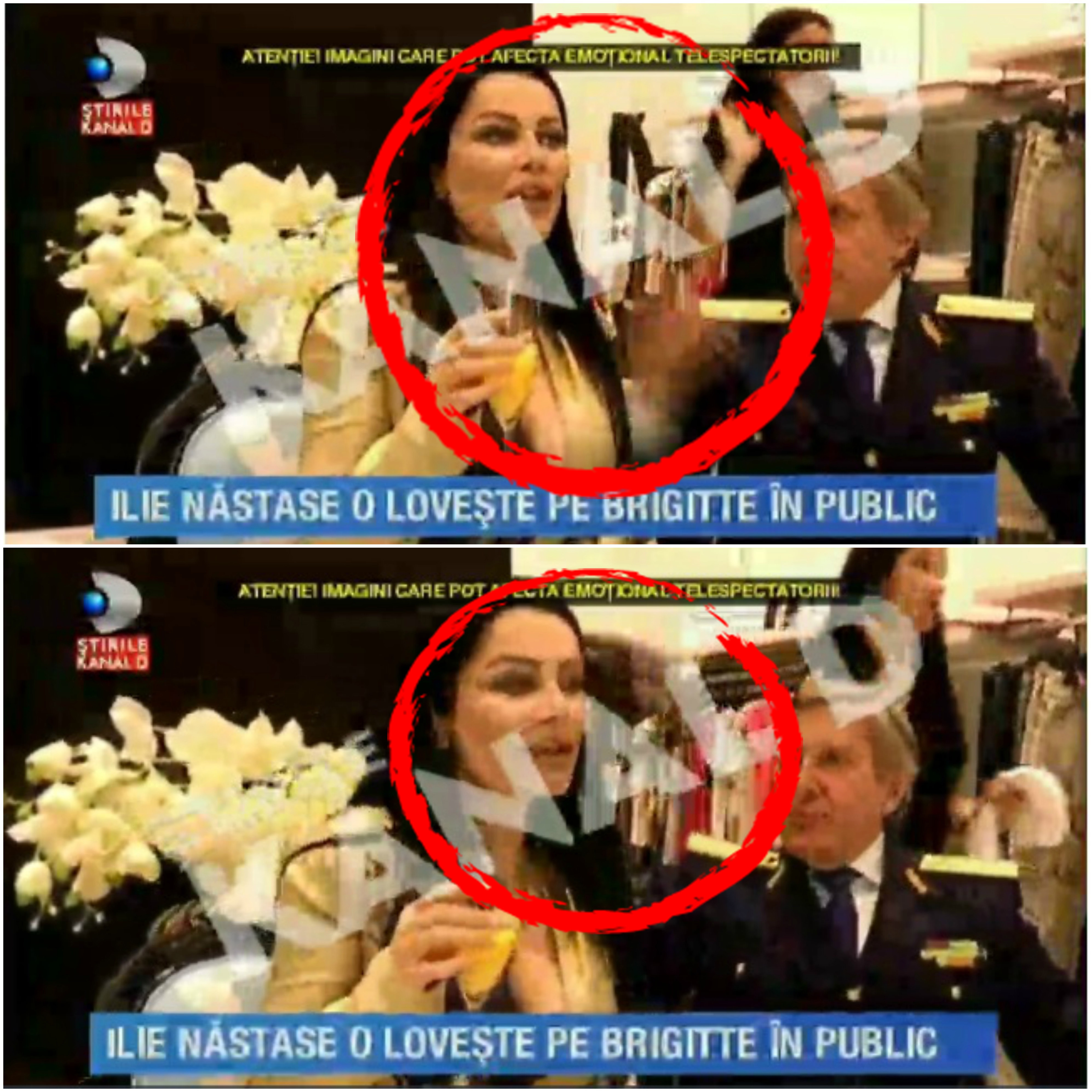 Ilie Năstase nu s-a ferit de faptul că se afla în public şi i-a dat o palmă soţiei sale.