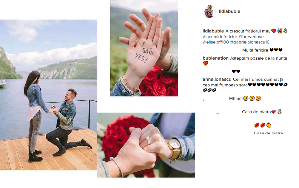 Fratele Lidiei Buble şi-a cerut iubita în căsătorie