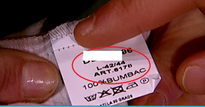 Oana Roman a arătat la TV eticheta hainelor ei.