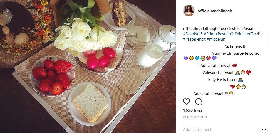 Mădălina Ghenea şi-a sărbători primul Paşte în trei