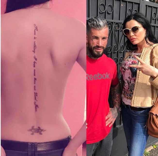 Brigitte şi-a făcut tatuaj pe spate şi s-a pozat cu un bărbat după despărţirea de Ilie Năstase