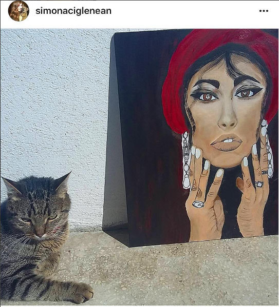 Madalina a primit cadou un portret din partea Simonei