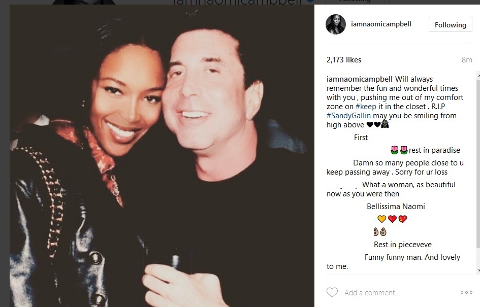 Naomi Campbell e în doliu