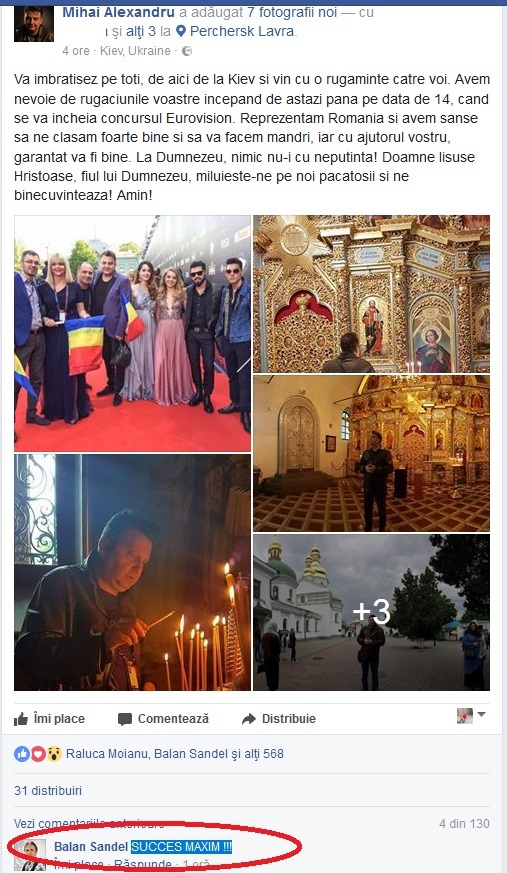 Mihai Alexandru, compozitorul piesei ”Yodel It”, a mers la biserică pentru a se ruga la Dumnezeu să-i ajute să câştige competiţia muzicală